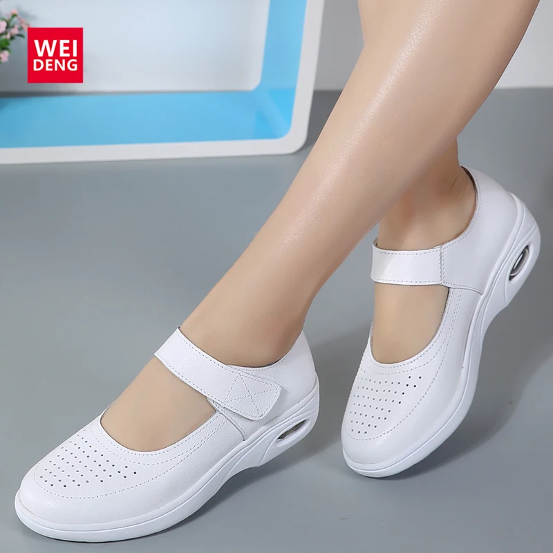 Aliexpress.com : Buy WeiDeng Non Slip Professional Nurse Shoe Genuine ...