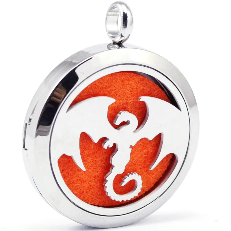 30mm stainless steel dragon monster design aroma aromatherapy essential