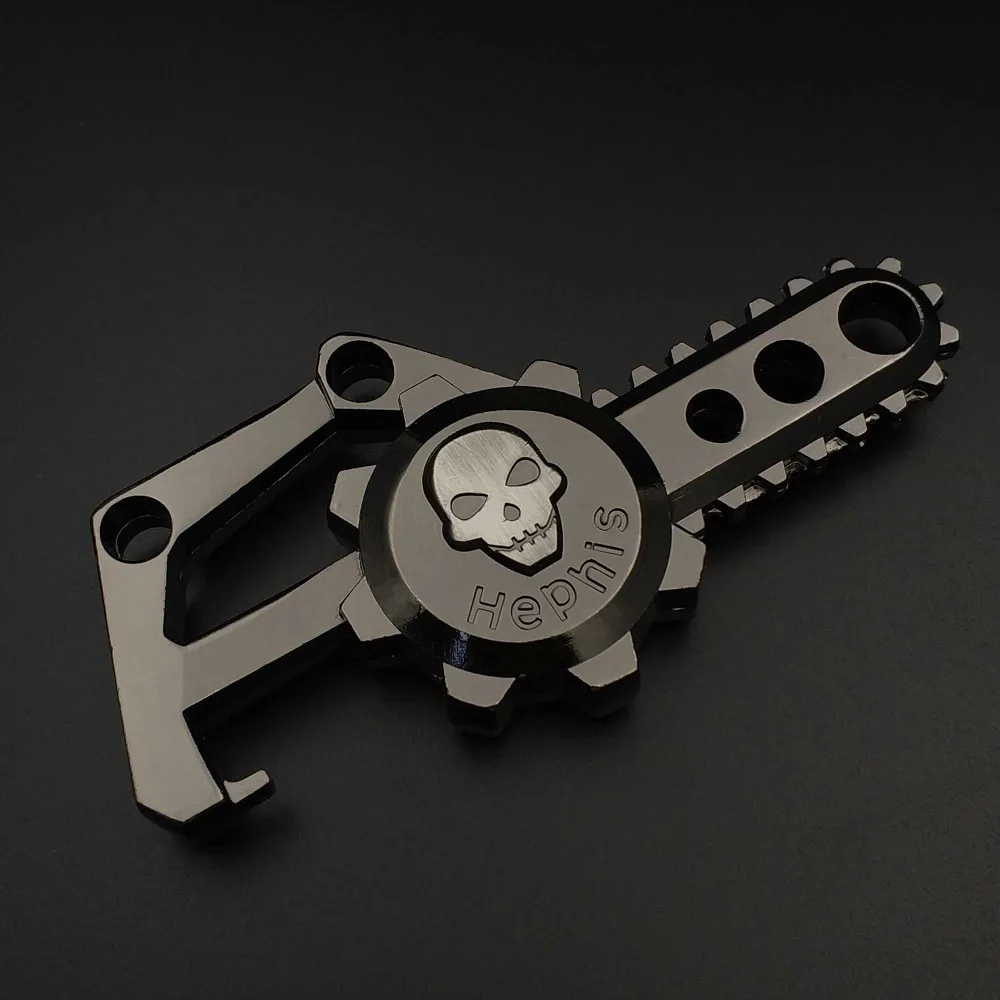 Hephis Skull Chainsaw Key Chains K2 Multi Function Bottle Opener Keychains Unique Car Key Ring Holder High Grade Bag Men Gifts