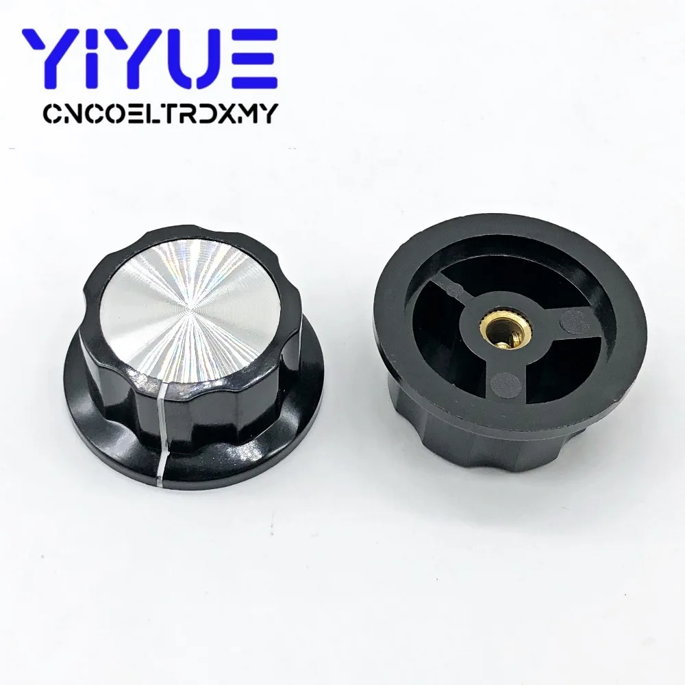 2pcs MF-A05 Potentiometer Knob Cap 6mm Shaft Hole Dia Rotary Switch Bakelite Knob for WHT118 WX050 (2)