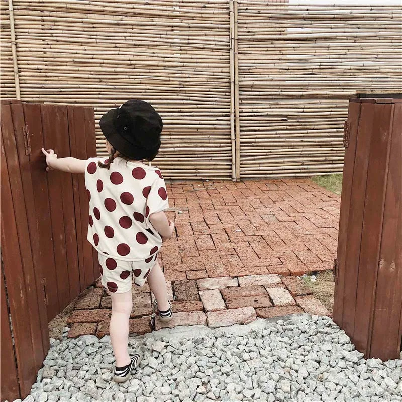Roupas da Menina Camiseta + Calças Humor Urso Terno Verão Casual Nova Dot Algodão 2 Pçs Conjunto Bodysuit Crianças Bebê Meninas Roupas 26 Humor urso roupas da menina terno verão