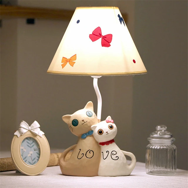 JW_Modern Fun Creative Cute Cat Table Lamp for Living Room Children's