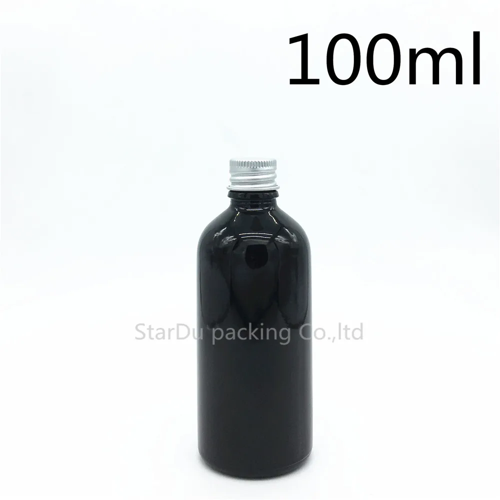 240pcs 100ML Black Glass Bottle Serum Container 100cc Vials Essential