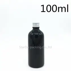 Бесплатная доставка Черное стекло шт. контейнер для сыворотки 100 бутылка 240 100cc флаконы эфирные масла бутылка с винтом колпачок для духов