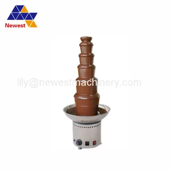 

Full Stainless Steel Commercial Chocolate Fountain Machine Self Melter 82CM 6 Tier Chocolate Waterfall
