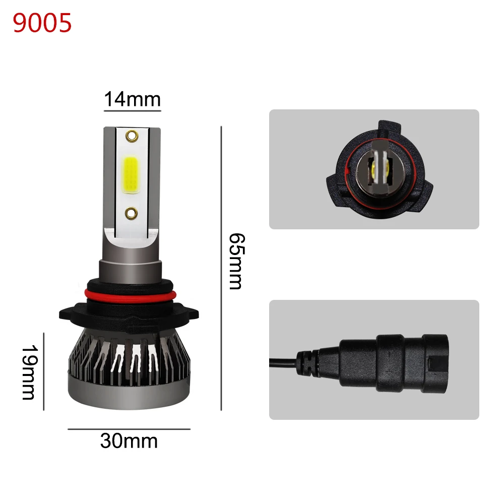 Safego H7 светодиодный H11 H8 H9 H1 9005 9006 автомобильный блок светодиодов лампы для передних фар H4(Подол короче спереди и длиннее сзади) ЛУЧ 36 Вт 8000LM 6000 К авто светодиодный свет автомобиля 12 V