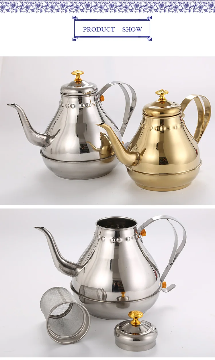 1.8L/1.2L чайник из нержавеющей стали золотой серебряный чайник с фильтром сетевой кухонный вареный черный и зеленый чай пуэр напиток водонагреватель
