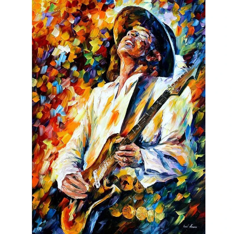 Peint la main paysage abstrait Portrait de musiciens Peint la main paysage abstrait Portrait de musiciens
