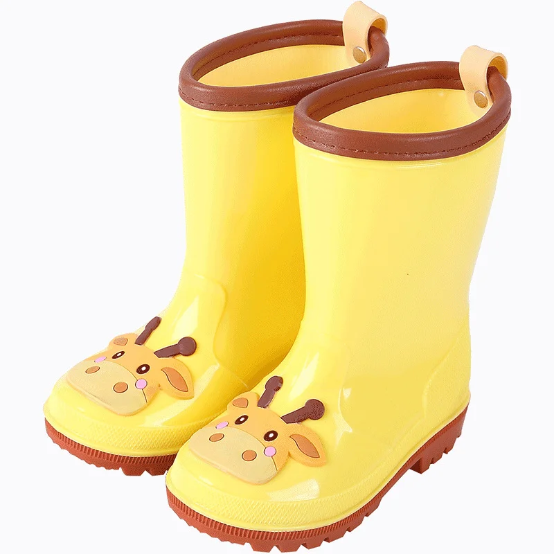 Children's Rain Boots Cartoon Three-dimensional Pattern PVC Waterproof Non-slip Student Shoes Kids |