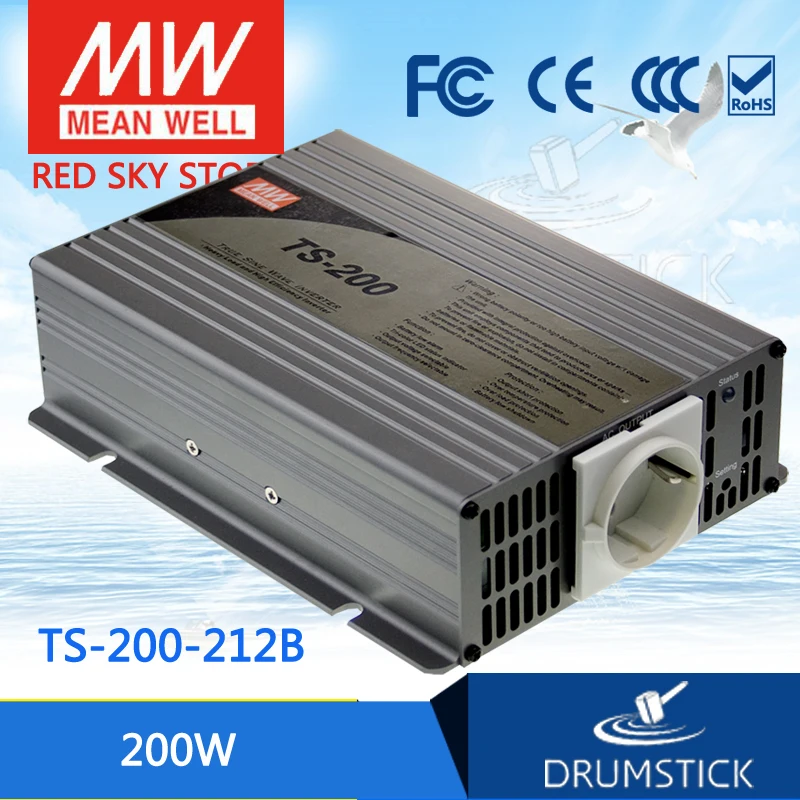 

Hot sale MEAN WELL TS-200-212B EUROPE Standard 230V meanwell TS-200 200W True Sine Wave DC-AC Power Inverter