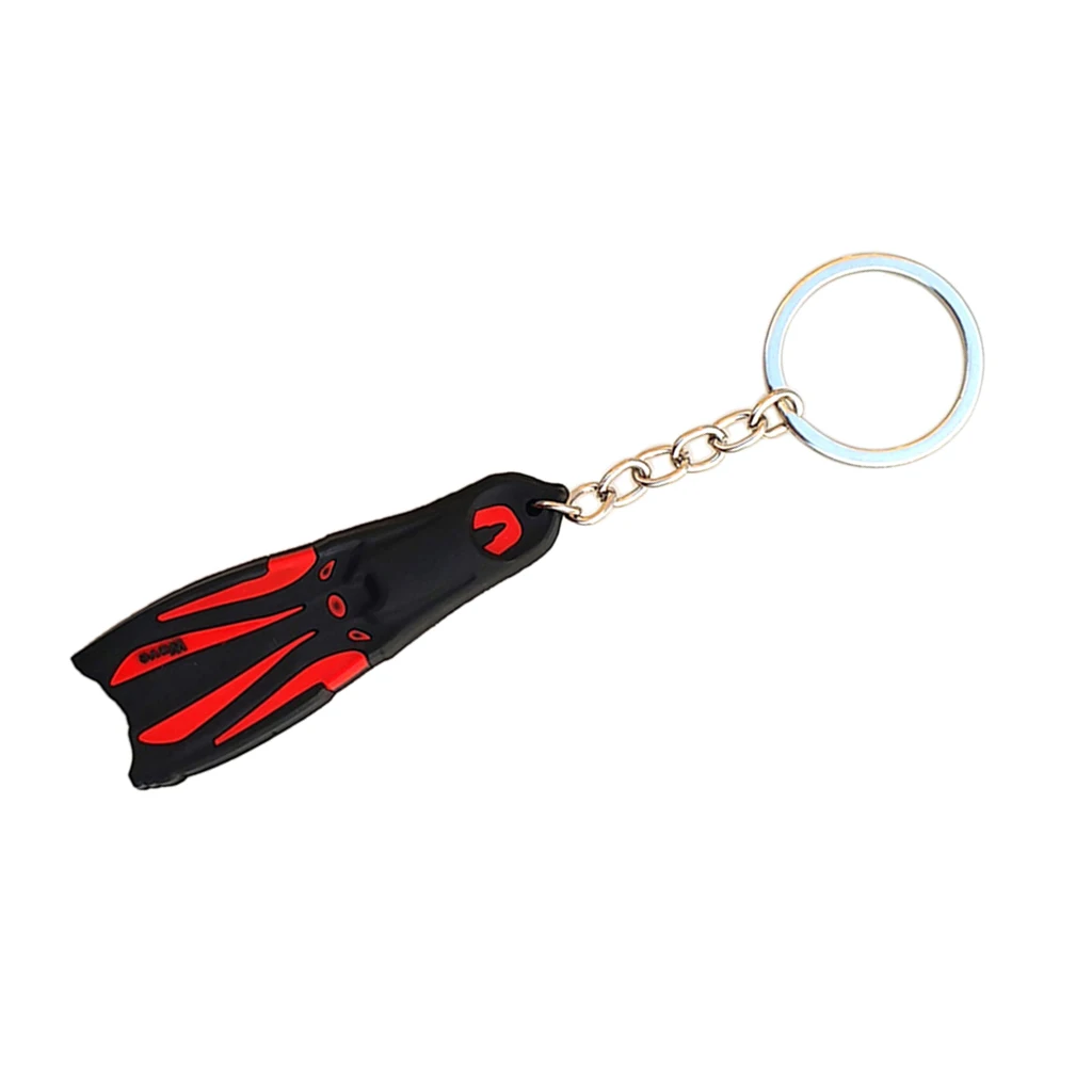 Novelty Mini Chain Scuba Dive Fins Flippers Key Chain Holder Silicone and Steel Keyring Keychain for Boat Kayak Surfing Sailing Novelty Mini Chain Scuba Dive Fins Flippers Key Chain Holder Silicone and Steel Keyring Keychain for Boat Kayak Surfing Sailing