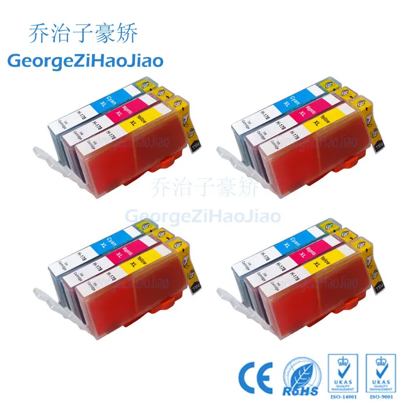 

12PCS CMY compatible ink cartridge for HP178 178 XL for hp 5510 5515 6510 B109a B109n B110a