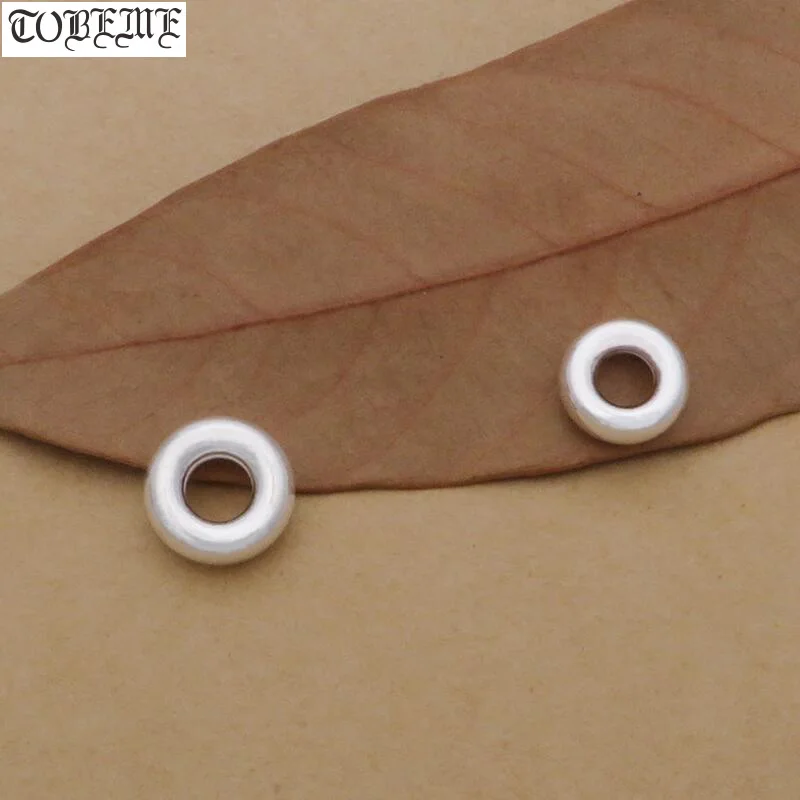 

100% 925 silver spacer beads Sterling Silver Large Hole Beads DIY Jewelry Findings