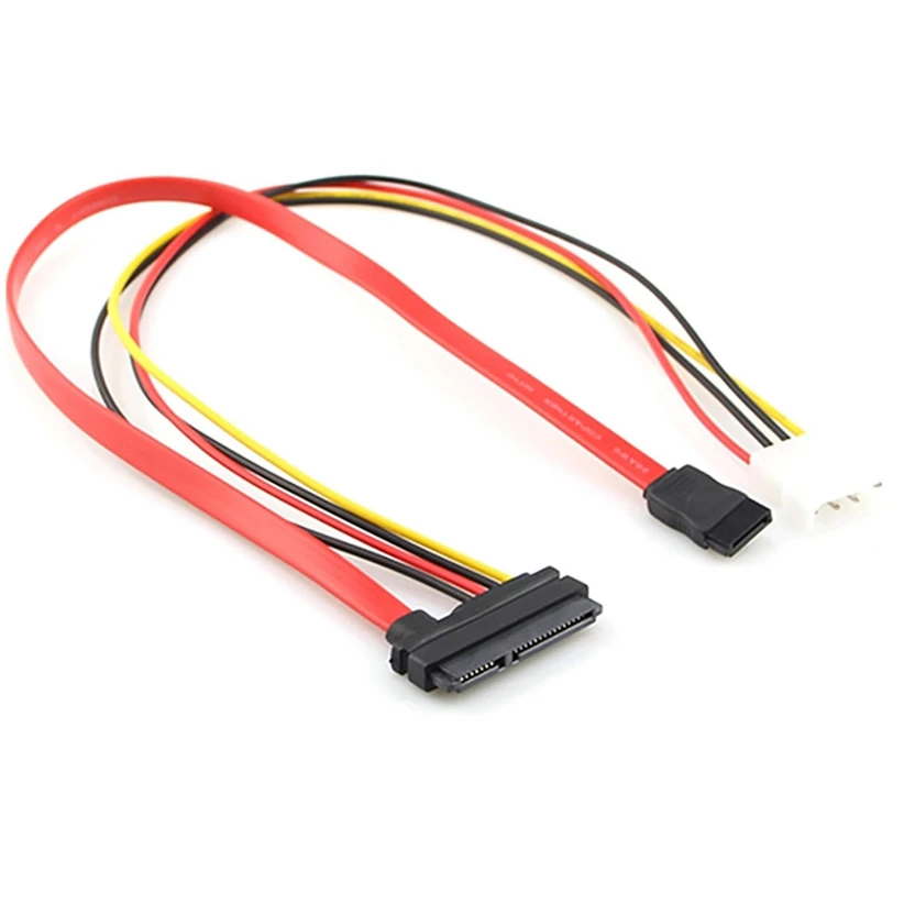 7+15 22Pin Serial ATA SATA to IDE 4P Hard Drive Power Adapter Cable NEW