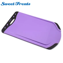 Sweettreats простой с сливным резервуаром для воды разделочная доска Кухня пластиковая противоскользящая разделочная доска