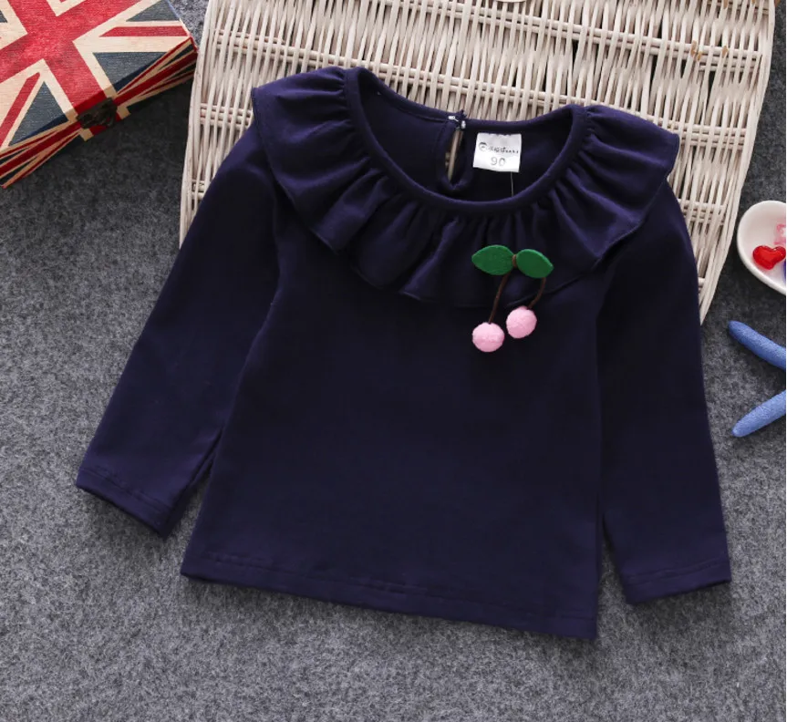 Блузка для девочек; коллекция года; весенняя одежда для маленьких девочек; одежда для детей; школьная блузка для девочек; хлопковые рубашки для малышей; детские топы с кружевным воротником; подарки