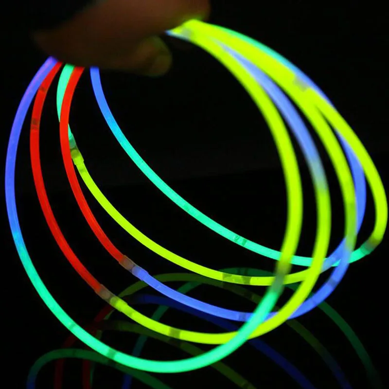 200pcs 58cm Long Glow Sticks Necklaces Party Fluorescent Neon Colors