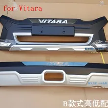 Автомобильный Стайлинг ABS Хром Передний+ задний бампер Накладка подходит для- Suzuki Vitara автомобильный Стайлинг