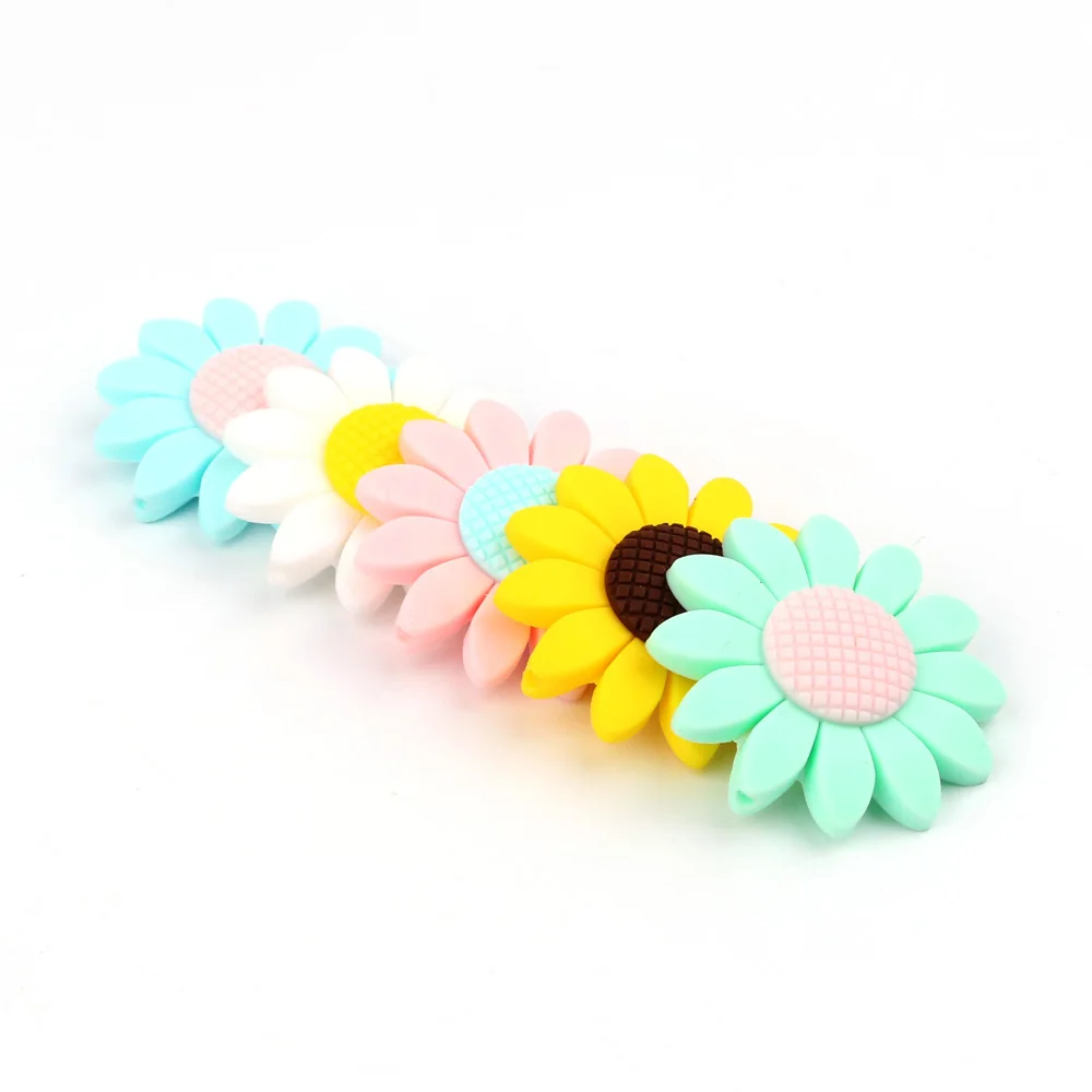 TYRY.HU 5pcs Baby Teething Pacifier Clips Personalized Name Safe Silicone Beads Dummy Chains for Nipples Hot Christmas Gifts