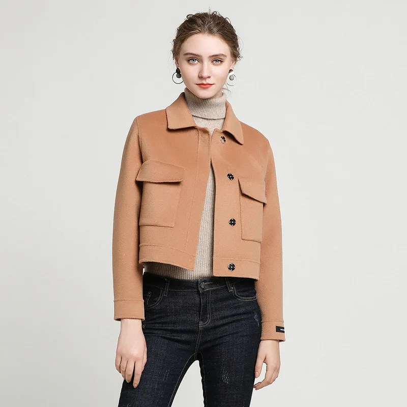 Шерстяное пальто для женщин, весенне-осенняя куртка, женская одежда, корейские элегантные шерстяные пальто и куртки, топы Casaco Feminino ZT2240