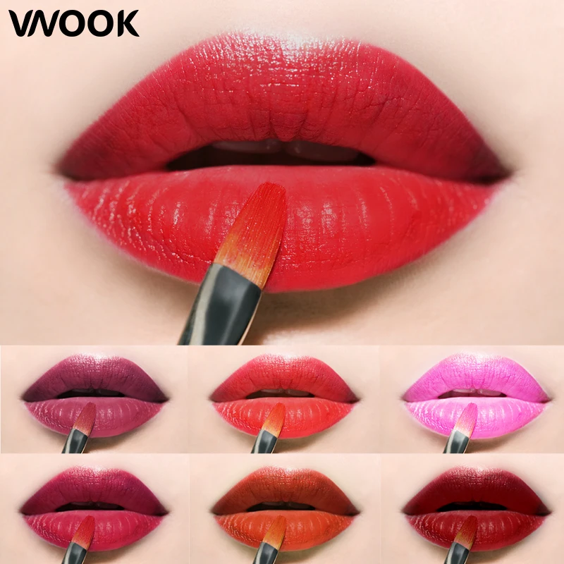 

1PC Hot Sale Matte Lipstick Pencils Lips Batom Sexy Nude Color Cosmetics Pigments Waterproof Red Smooth Permanent Lips Make up