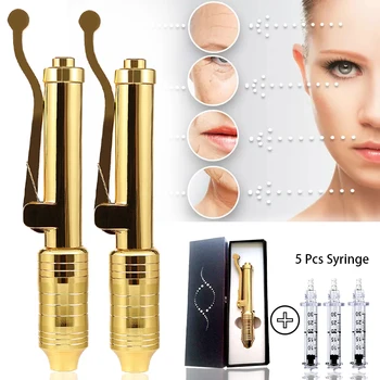 

24K Gold Hyaluronic injection pen hyaluron gun atomizer hyaluron pen For Wrinkle Removal Filling Lips Syringe Needles Atomizer