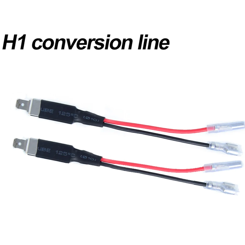 2pcs H1 LED Replacement Bulb Single Diode Converter Wiring Connecting Lines for Headlights Bulb Cables Accessories2