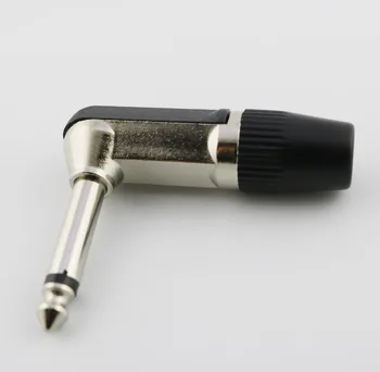 

10pcs 6.35mm 1/4" Mono TS Speaker Right Angle Jack Male Plug Guitar Phono Connector