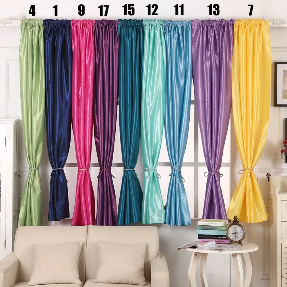 New High Quality Multi Color Solid Window Curtains for