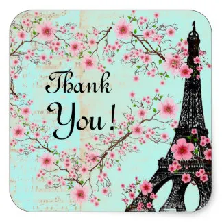 

3.8cm Stickers, Sheet Labels Paris Eiffel Tower Square Sticker