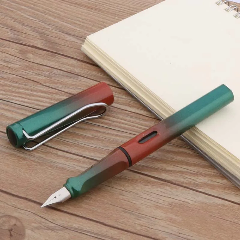 green yellow colour Gradient shell luxurious schoolhouse Writing EF Fountain Pen 