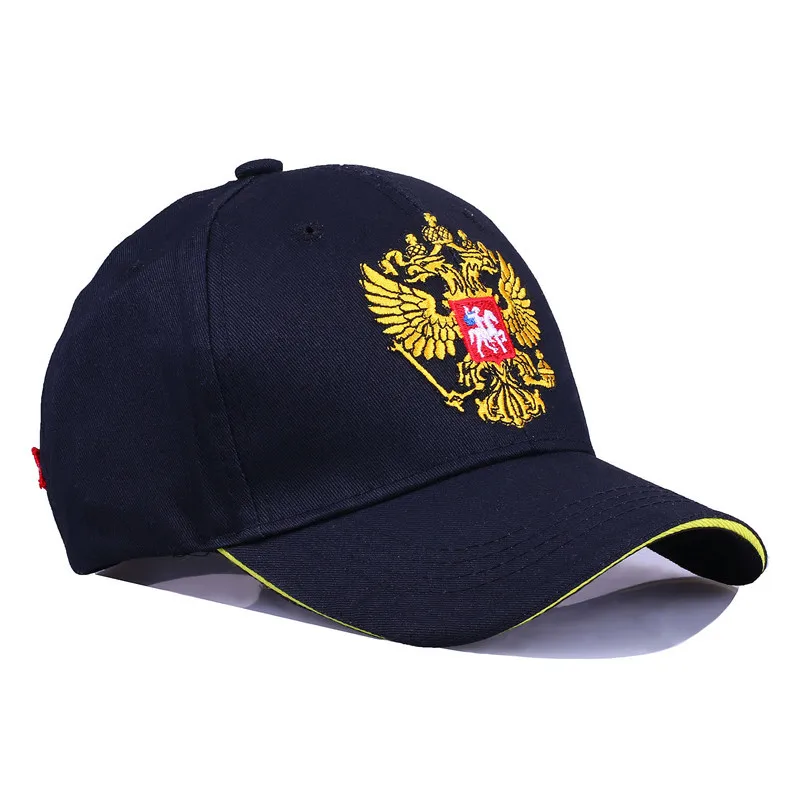 الأسود كاب القطن كرة البيسبول في الهواء الطلق كاب الروسية شعار التطريز Snapback الأزياء الرياضية القبعات للرجال و النساء باتريوت كاب