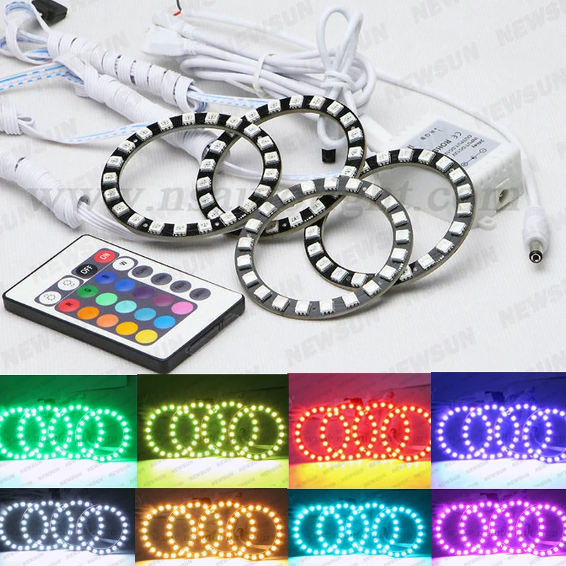 Manufactuer 72mm RGB ANGEL EYES LED Multi color RGB 5050 Flashing