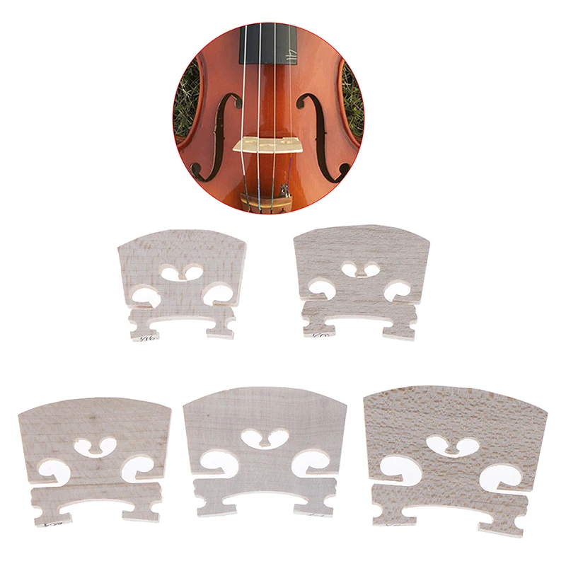 

4pcs Maple Wood Violin Bridges Handmade for 1/2 1/4 1/8 1/10 1/16 Size Violin Musical Instrument Parts Accessories
