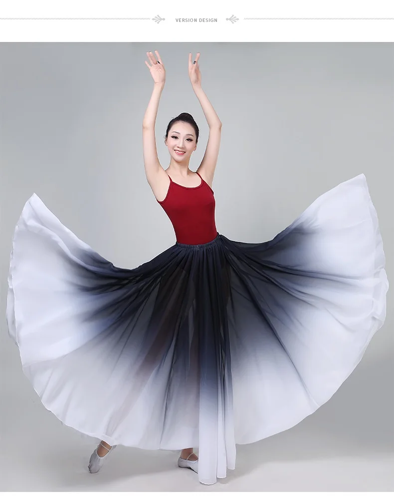 Обувь для девочек Современная Танцевальная юбка женский танец живота платье сцены женский китайский ветер юбка балетные костюмы