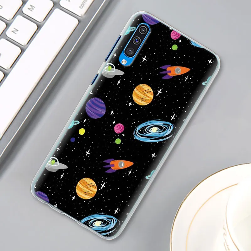 Space Love солнце и луна звезда рисунок чехол КРЫШКА ДЛЯ samsung Galaxy A30 A40 A50 A70 A6 A8 плюс A7 A9 M30 чехол для телефона Coque