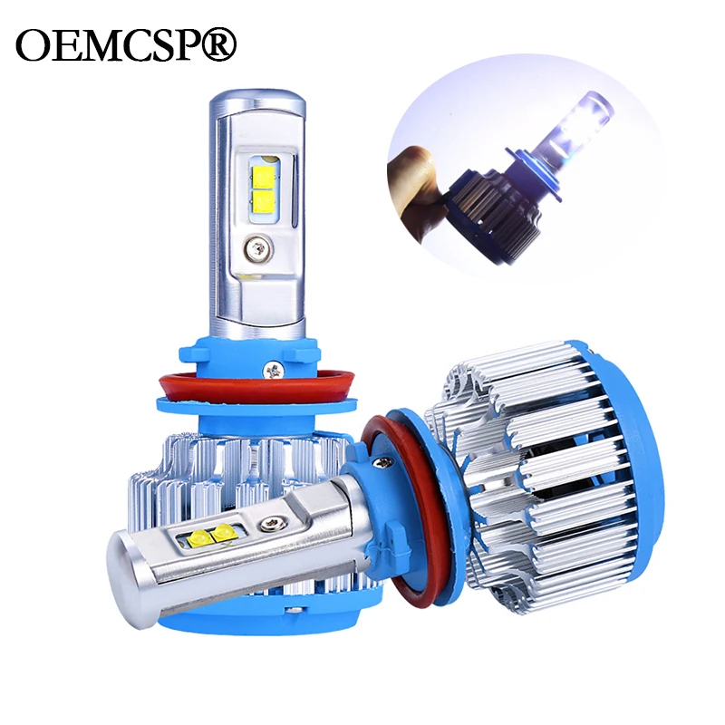 Автомобильные светодиодные лампы h7 Plug &amp Play T1 turbo 12v h4 фары H1 H3 H8 H11 9004 9005 9006 DRL