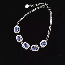 Натуральный светло-синий лунный камень браслет с драгоценными камнями браслет из натурального драгоценного камня 925 Серебряный женский элегантный квадратный браслет вечерние ювелирные изделия подарок