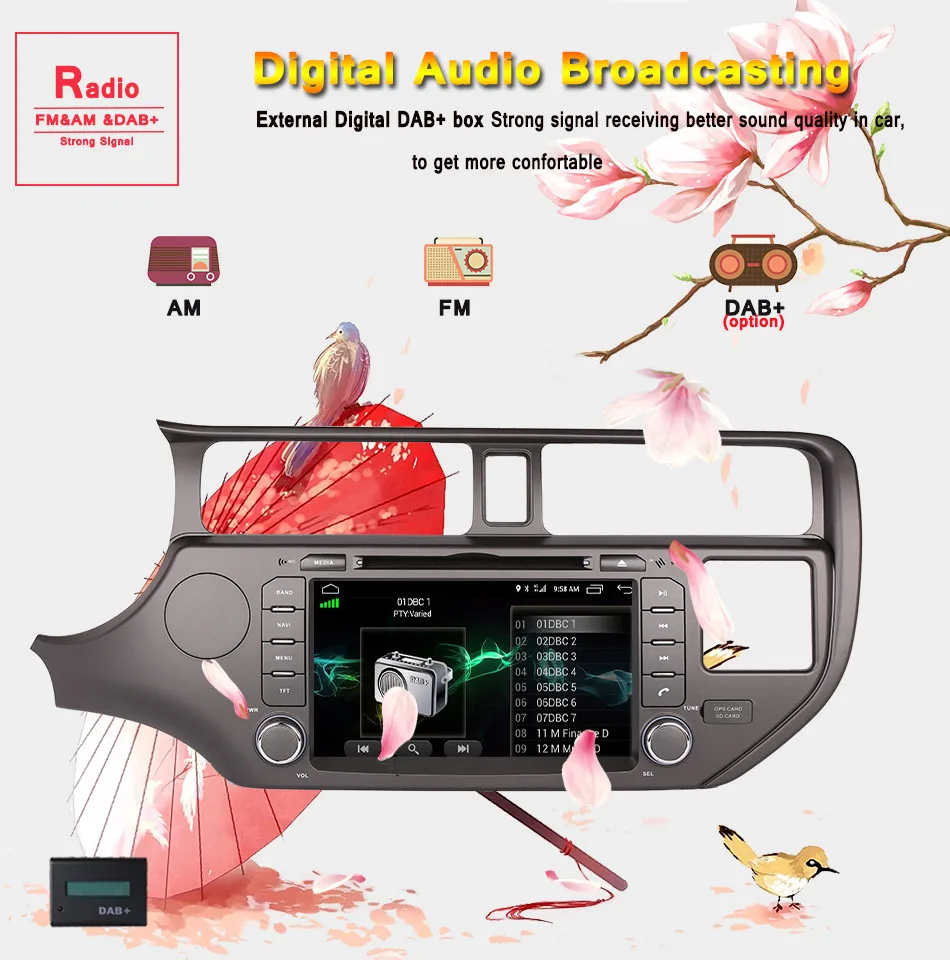 Best 2 Din 7 Inch Car DVD Player Android 9.0 For Kia rio K3  2012 2013 2014 With 4GB RAM GPS Navigation Radio WIFI USB RDS Octa Core 12