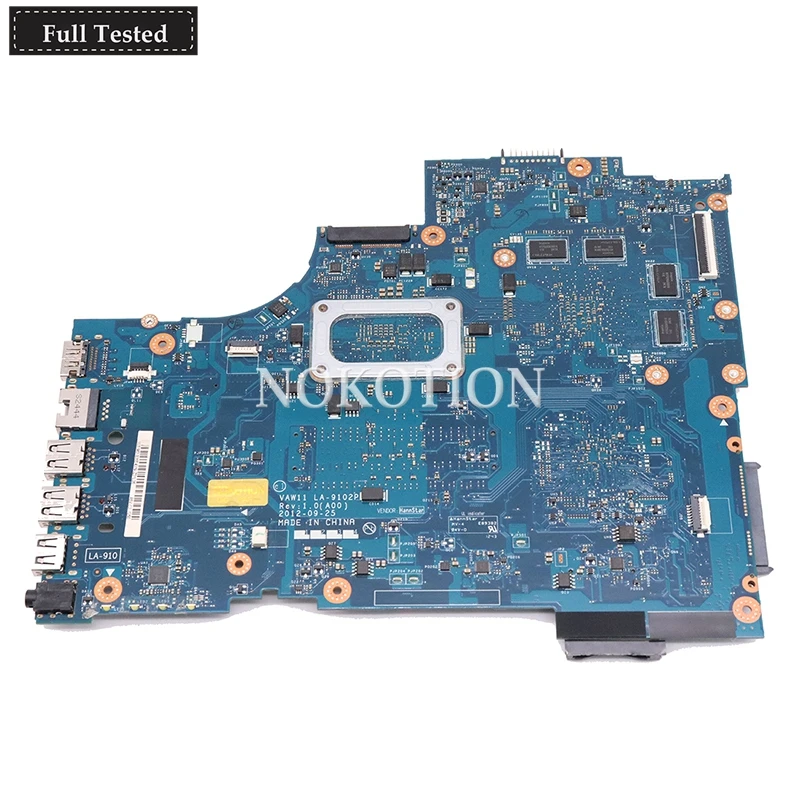 Promo  NOKOTION CN-0V98DM V98DM FOR Dell Inspiron 17R 3721 5721 laptop motherboard VAW11 LA-9102P REV:1.0(