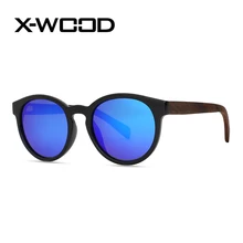 X-WOOD Moda Oval TAC Polarizado Gafas de Sol Hombres Mujeres multicolor Diseñador gafas de Sol Polarizadas Oculos Masculino Gafas De Sol