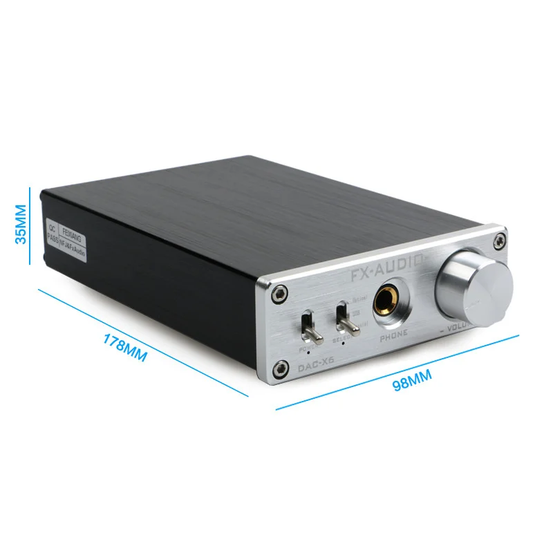 FX-Audio DAC X6 Professional Headphone Amplifier USB Coaxial Optical DAC HiFi Audio Decoder Digital Amplifier 16Bit/192KHz