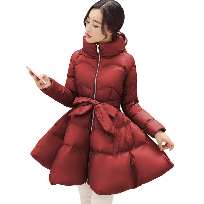 

2019 New Fashion Winter Coat Women Warm Outwear Padded Cotton Jacket Coat Womens Clothing High Quality Parkas Manteau Femme D452
