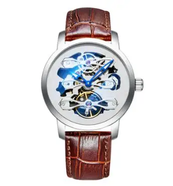 AILANG, мужские часы, Лидирующий бренд, роскошные механические часы, мужские автоматические наручные часы с большим циферблатом, Tourbillon, часы с скелетом, водонепроницаемые - Цвет: Color 3 Leather Band