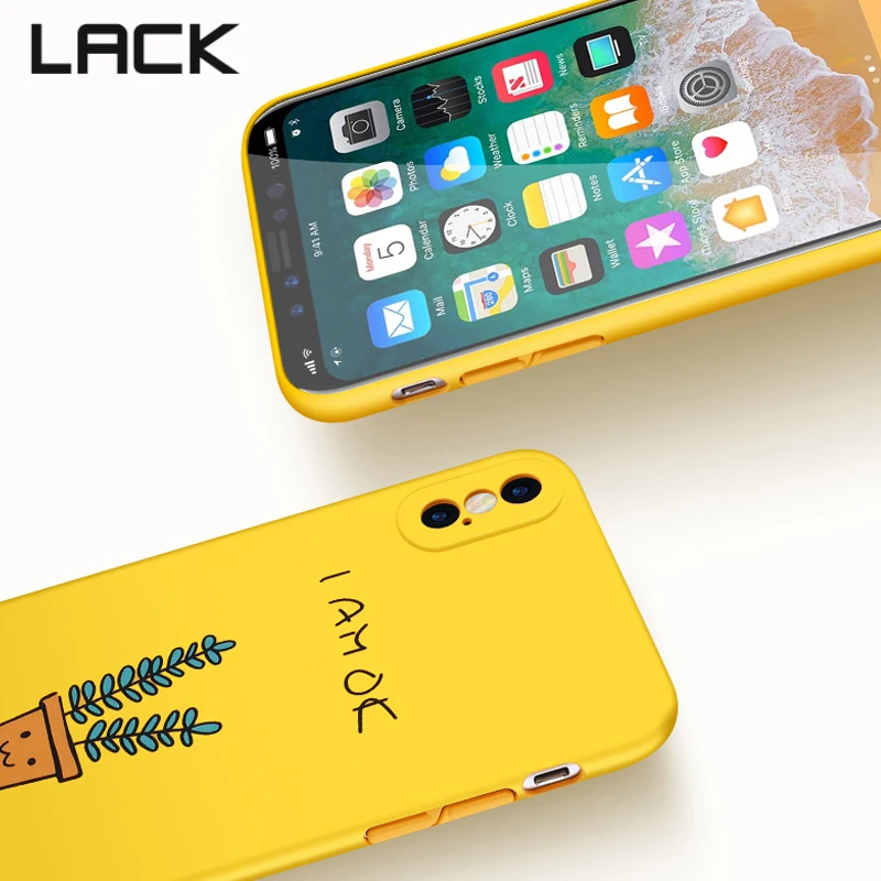 LACK Cute Cartoon Animal Phone Case For iPhone X Case For iPhone6 6S 7 8 Plus Fashion Funny cactus strawberry pineapple Coverage