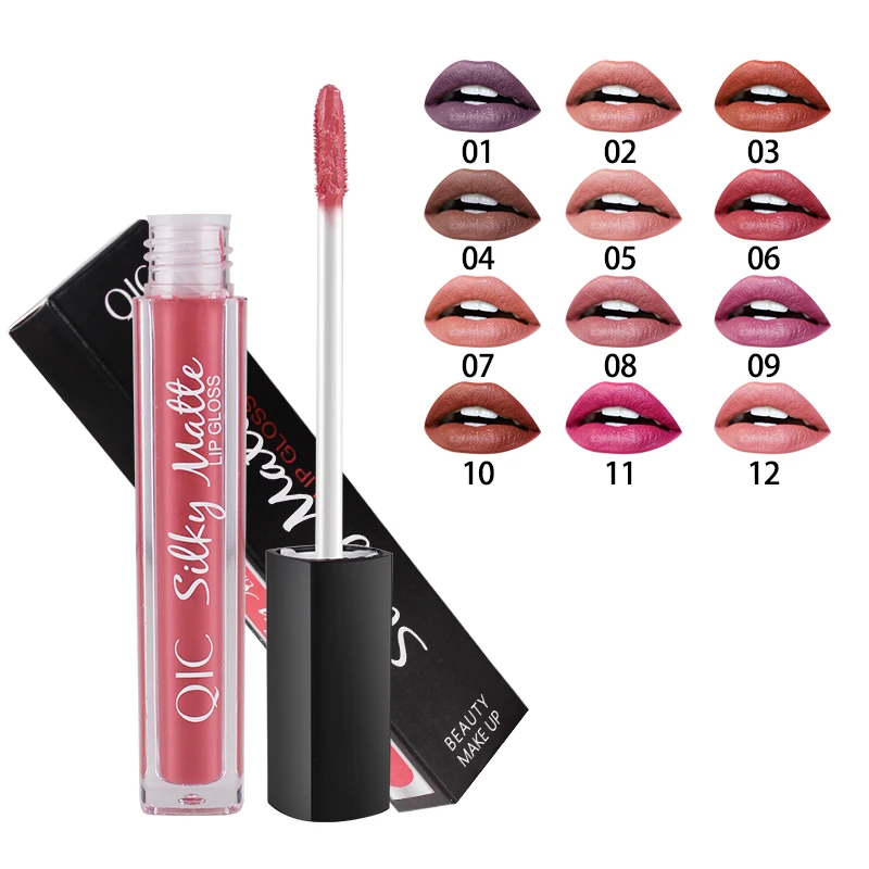

12 color liquid matte lip gloss moisturizing long-lasting lipstick non-stick cup waterproof lipstick makeup lipstick supplies