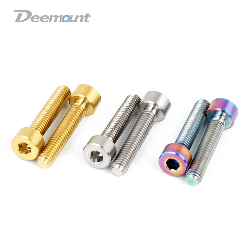 Deemount Ti TC4 البراغي M4 * 13.5 M4 * 20 رأس سداسي ل دراجة التحول كابل تحديد MTB الطريق دراجة أجزاء derailleur كابل التيتانيوم مسامير