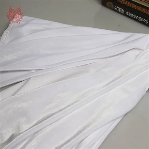 Корейский стиль, разноцветная однотонная велюровая ткань, бархатная эластичная ткань, трикотажная одежда для зимнего и осеннего платья, tissu stoffen SP5626 - Цвет: White