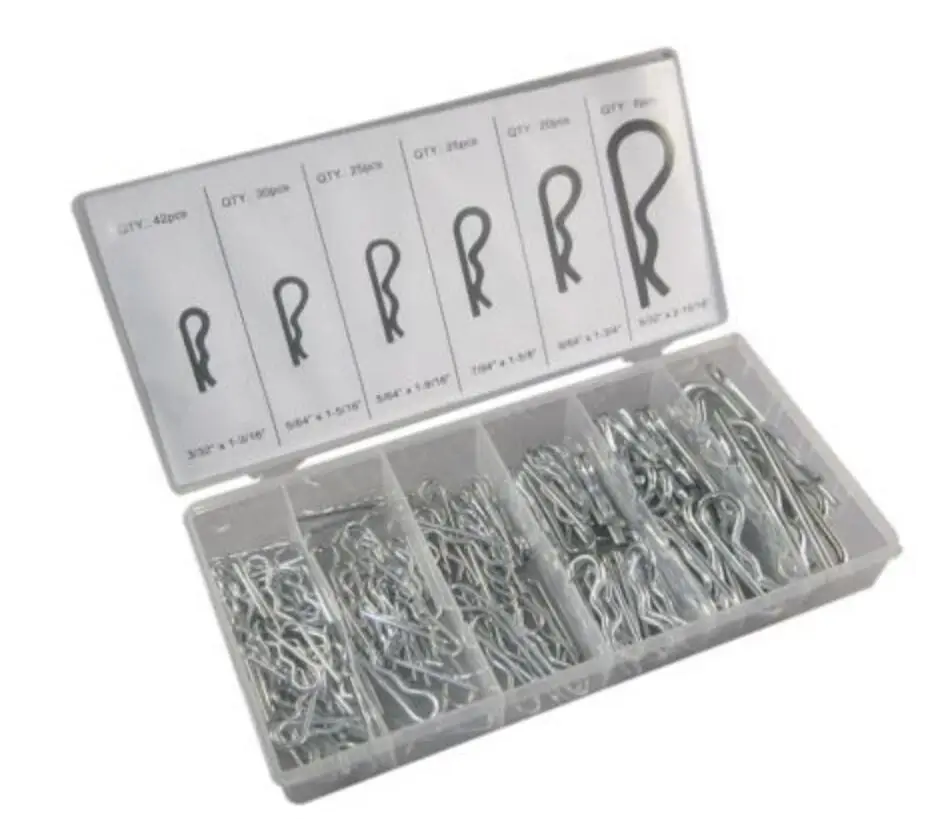75 Pcs industrial R Clip Pin Mechanical Hitch Hair Pins Spring Cotter