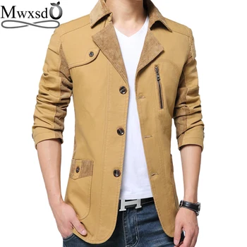 

Mwxsd brand casual men's cotton jacket men Slim fit spring blazer jacket and coat male high quality bomber jacket homme jaqueta